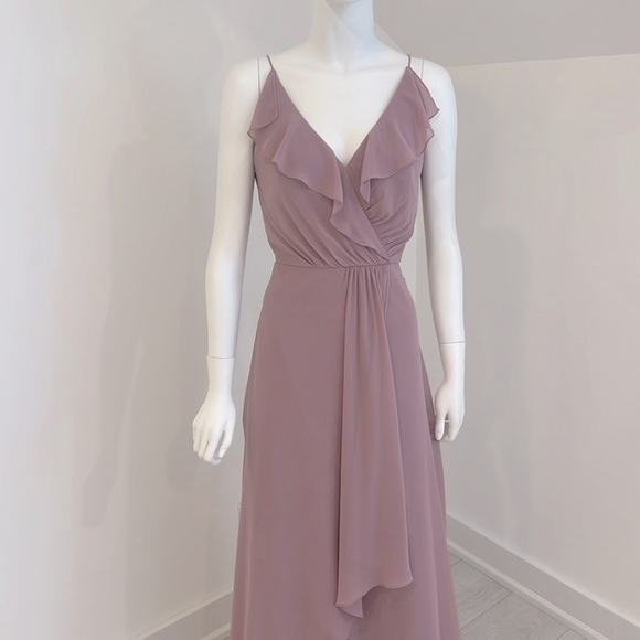 NWT SAMPLE SALE Jenny Packham 1006 Dusty Rose size 10 Chiffon. Pristine. - Picture 3 of 7